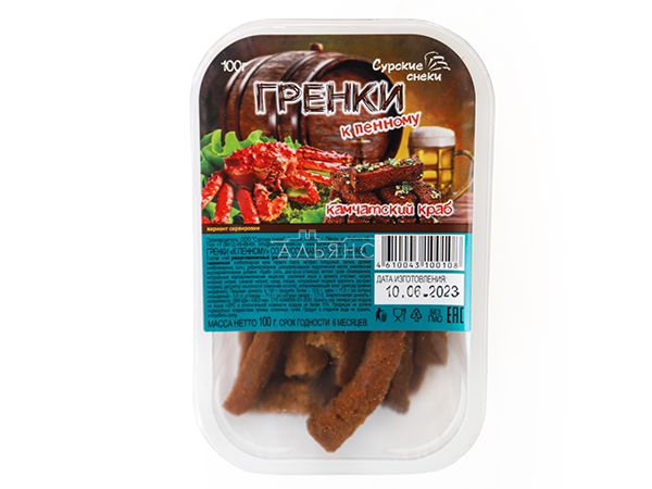Сурские гренки Камчатский краб (100 гр) в Санкт-Петербурге