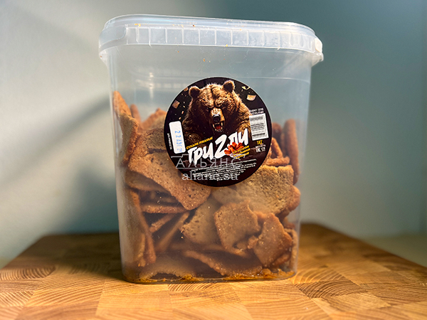 Ведро Ржаные гренки со вкусом Крылышки Барбекю (1 кг) в Санкт-Петербурге