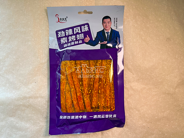 Мучные полоски ФИОЛЕТОВЫЕ со вкусом острых куриных крылышек 76 гр в Санкт-Петербурге