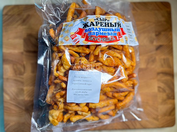 Жареный сыр "ВКУСНЯШКА" со вкусом пармезан (500 гр) в Санкт-Петербурге